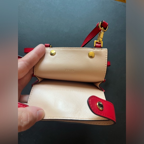 Fendi Leather Peek A Phone Pouch Crossbody - Picture 9 of 9